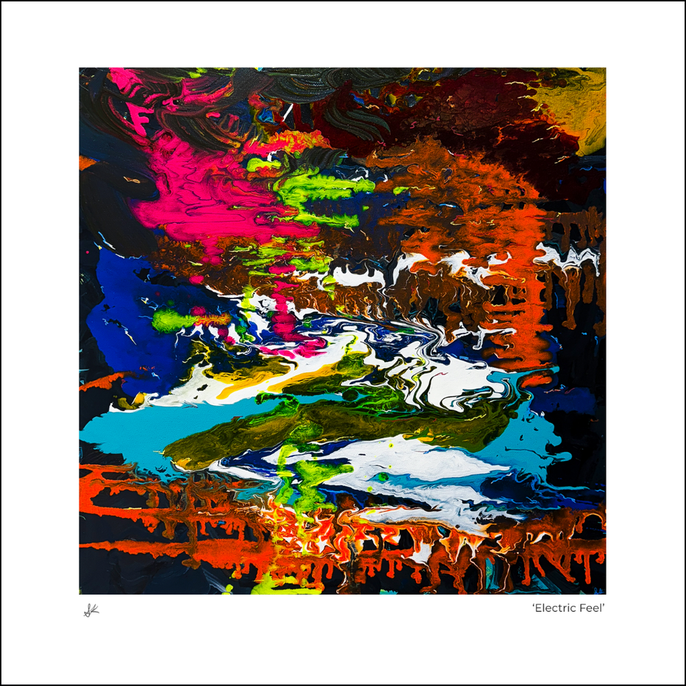 アート・デザイン・音楽 REPRODUCING SCHOLTEN & BAIJINGS MGMT 'Electric Feel' Art Print — Synesthesia Art by Sarah Kraning